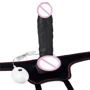 Cтрапон с вибрацией LoveToy Ingen Easy Strapon Set 7.5" With Balls Black