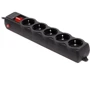 Сетевой фильтр Gembird SPG5-G-6B-PRO Black, 5 розеток, 1.8м