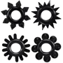 Набор из 4 эрекционных колец Chisa Get Lock Cock Rings Set Black