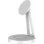 Зарядний пристрій WIWU Wireless Charger Stand MagSafe 2 in 1 (M13) White  for iPhone 16 I 15 I 14 I 13 I 12 series фото 4