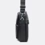 Мужская сумка через плечо Keizer черная (K18209bl-black): Фактура Зернистая, Матовая