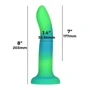 Светящийся в темноте фаллоимитатор ADDICTION - Rave - 8" Glow in the Dark Dildo - Blue Green