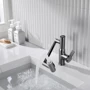Смеситель для раковины Lefton Single-Hole Rotatable Faucet with Temperature Display-BF2204 Grey