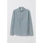 Рубашка H&M 6865649 46 зеленая с длинным рукавом