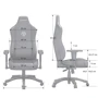 Кресло игровое Anda Seat Novis Gray Fabric Size L (AD23-L-01-G-F) фото 9