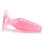 Анальная пробка Crystal Jellies Butt Plug Medium, 13x3.5 см, розовый