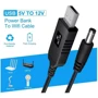 Кабель Dynamode кабель питания для роутера USB Cable to DC 5.5х2.1 mm 5v/9v/12v 1m Black фото 6