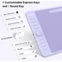 Графический планшет Parblo Intangbo M Purple (INTANGBOMP): Формат поверхности A5