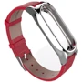 Кожаный ремешок MiJobs 2 Plus для Xiaomi Mi Band 2, Red/Silver: Тип Ремешок