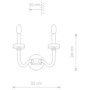 Бра Nowodvorski 8155 Hampton Е14 2x40W IP20 Chrom