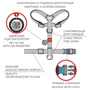 Шлей для собак анатомічний H-подібний WAUDOG Nylon з QR-паспортом малюнок Будинок М, Ш 20 мм, А 40-70, В 50-80 (321-0230) фото 2
