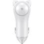 Зарядний пристрій Baseus USB Car Charger Adorkable 2xUSB 3A White (CCALL-DM01)