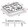 Варильна поверхня газова Perfelli HGG 61414 BL фото 6