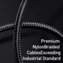 Кабель Baseus USB Cable to USB-C Display Fast Charging Data 66W 1m Black (CASX020001) фото 10