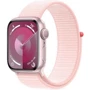 Apple Watch Series 9 41mm GPS Pink Aluminum Case with Light Pink Sport Loop (MR953) 