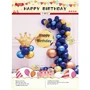 Украшение помещений Фотозона из воздушных шаров T-8912 Happy birthday золото с синим