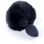 Анальная пробка S с хвостом BOSS of TOYS Boss Series - Silicon PLUG Bunny Tail Black, BS6400100