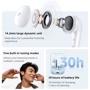 Наушники Xiaomi Redmi Buds 6 Active White (BHR8391GL, BHR8389CN) : Время работы, ч 10