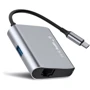 Адаптер Baseus Adapter Enjoyment USB-C to RJ45+USB3.0 HUB Gray (CATSX-B0G): Дополнительные разъемы Ethernet, USB OTG
