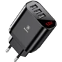 Зарядний пристрій Baseus USB Wall Charger 3xUSB 3.4A Mirror Lake Intelligent Digital Display Black (CCALL-BH01) фото 4