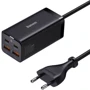 Зарядний пристрій Baseus Wall Charger GaN3 Pro 2xUSB+2xUSB-C 100W Black with USB-C cable (CCGP000101)