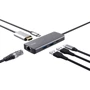 Адаптер Trust Adapter Dalyx USB-С to 2xUSB3.2+2хUSB-С+HDMI+RJ45 Black (24968_TRUST): Цвет серый