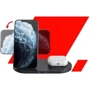 Зарядное устройство Canyon Wireless Charger WS-202 2in1 QI 15W Black (CNS-WCS202B) for iPhone and Apple AirPods: Тип беспроводное