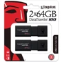 USB-флешка Kingston 2x64GB DataTraveler 100 G3 USB 3.1 Black (DT100G3/64GB-2P) фото 6