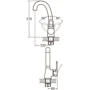 Смеситель для кухонной мойки Aquatica HL-4B130C