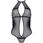 Сетчатое боди с кружевом на груди Passion SATARA BODY Black XXL/XXXL