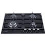 Варочная поверхность газовая Pyramida PFG 647 Black: Рабочая поверхность стекло (закаленное)