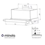 Вытяжка Minola HTL 6612 WH 1000 LED: Тип монтажа Встраиваемый