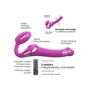 Безремневой вибрострапон с вакуумной стимуляцией Strap-On-Me Multi Orgasm - M - Fuchsia