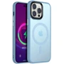 Чохол для iPhone Mobile Case TPU+PC Metal Buttons with MagSafe Colorful Light Blue для iPhone 14 Pro Max