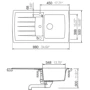 Кухонная мойка SCHOCK LOTUS D100 Stone-88 (54145088): Форма Прямоугольная