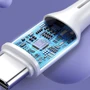 Кабель Usams Cable USB-C to USB-C PD 100W 1.2m White (US-SJ459) фото 7