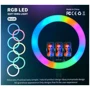 Кільцева LED лампа RGB MJ-18, 436 діодів, 45 см (з сумкою) Чорний