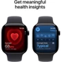 Apple Watch Series 11 GPS + Cellular 42mm Jet Black Aluminium Case with Black Sport Band - M/L (MF854)