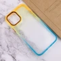 Чехол для iPhone TPU Case TPU+PC Fresh Sip Turquoise/Orange for iPhone 12 / 12 Pro: Материалы поликарбонат и полиуретан