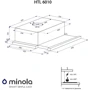 Вытяжка Minola HTL 6010 FULL INOX 430: Рекомендуемая площадь помещения (при высоте 2,7 м), м² 10,5-16,5