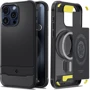 Чехол для iPhone Spigen Rugged Armor MagFit Matte Black (ACS06703) for iPhone 15 Pro: Цвет черный