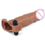 Насадка на член LoveToy Pleasure X-Tender Vibrating Penis Sleeve Add 2" Brown