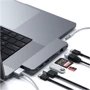 Адаптер Satechi Adapter Aluminum USB-C to 2xUSB-C+USB+HDMI+RJ45+SD+3.5mm Space Gray (ST-UCPHMXM) фото 4