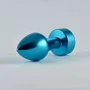 Анальная пробка с кристаллом LoveToy Anal Plug Aluminium Blue