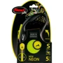 Поводок-рулетка Flexi New Neon S до 12 кг 5 м чорний / жовтий (4000498025215): Тип шнура трос