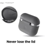 Чехол для наушников Elago Silicone Basic Case Dark Gray (EAPP2SC-BA-DGY) for Apple AirPods Pro 2 фото 1