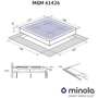 Варильна поверхня Minola MGM 61426 I: Розташування панелі спереди