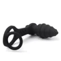 Анальная пробка с эрекционным кольцом и вибрацией LoveToy Ass Rasca Prostate Plug Combo Vibrating Black