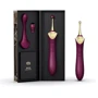 Вагинально-клиторальный вибратор Zalo - Bess Velvet Purple мультифункциональный с насадками