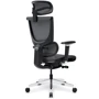 Кресло Mealux S8 Air Black (арт. HF-S8P M/B)	: Оснащение Поясничный валик, Подлокотники, Подголовник, С крестовиной, С колесиками
